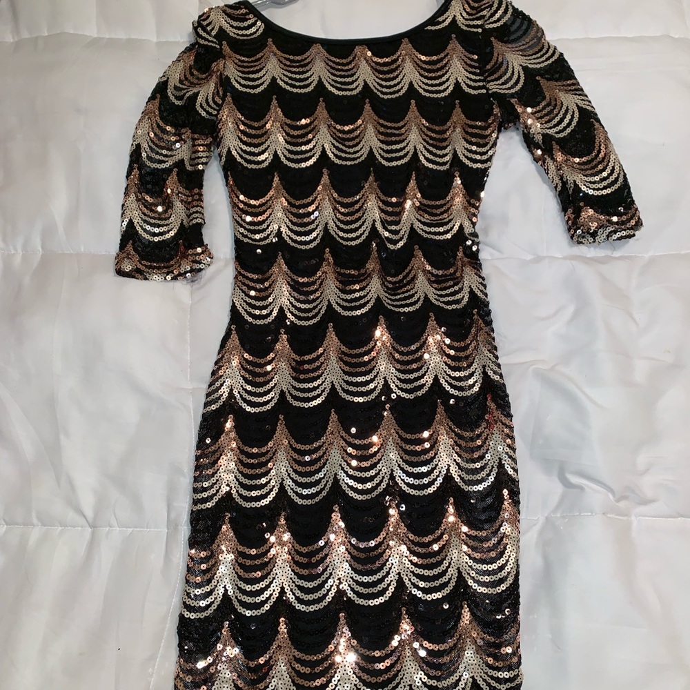 Ombré sequins mini dress